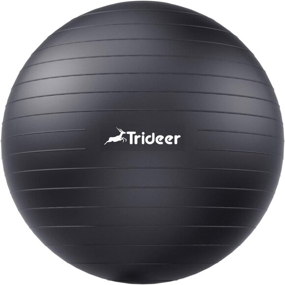 Trideer Extra Thick Yoga Exercise Ball, Black, XXL - Picture 1 of 10